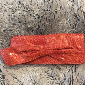 Nine West snakeskin clutch